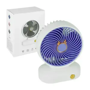 Ventilador de escritorio redondo recargable con decoración de orejas …