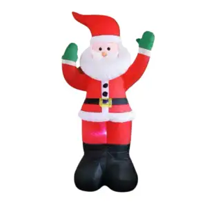 Inflable eléctrico navideño con diseño de santa claus + luces led, 1.…