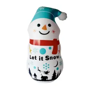 Muñeco de nieve inflable gigante para entrenamiento de boxeo con luce…