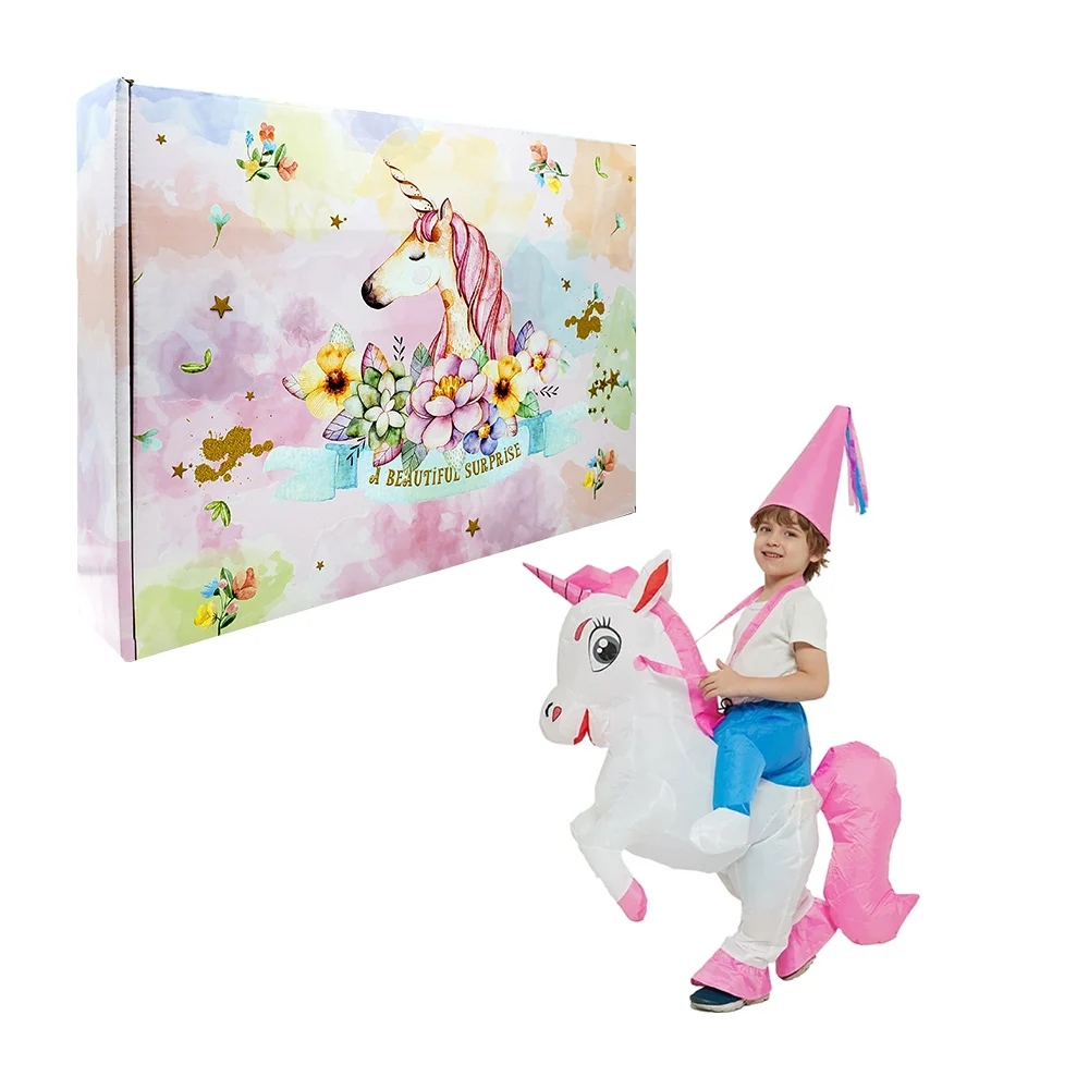 Disfraz inflable de unicornio para niños y niñas / a beautiful surprise / lu3105