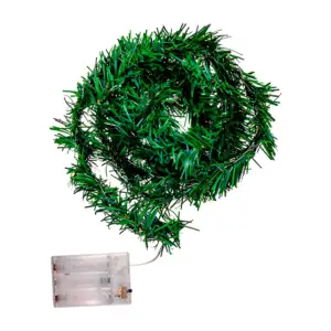 Tira led tipo escarcha delgada color verde de 5 metros con luz cálida…