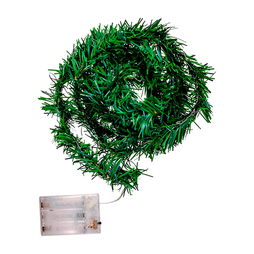 Tira led tipo escarcha delgada color verde de 5 metros con luz cálida…
