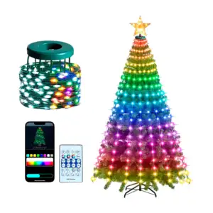 Pino / árbol de navidad smart ilusión de 1.8m con luces multicolor eq…