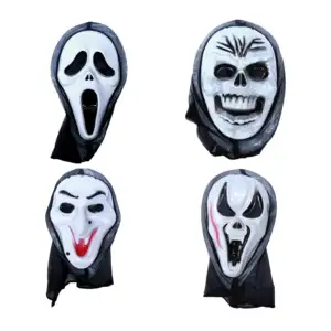 1pza Máscara de plástico con diseño de bruja, calavera o ghostface co…
