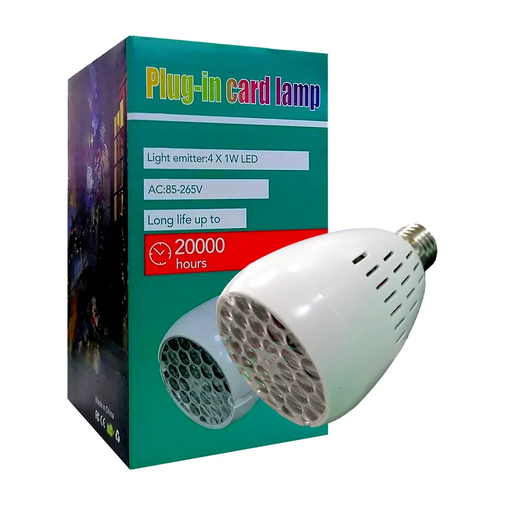 Foco proyector plug-in card lamp con temática navideña, 85-265v / lon…