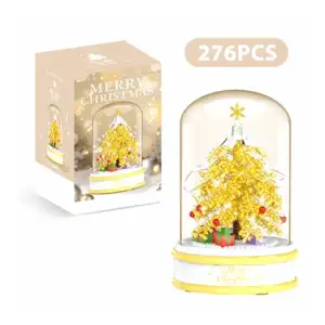 Lámpara decorativa armable con 276pcs, diseño árbol de navidad encaps…