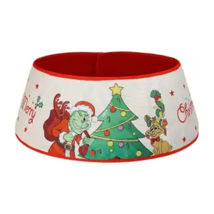 Collar para pie de árbol navideño con estampado animado 140cm de larg…