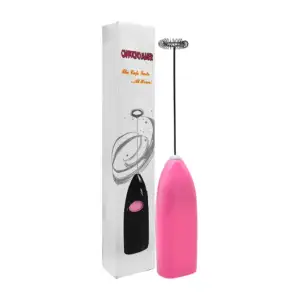 Batidor espumador de acero inoxidable con mango de plástico, variedad…