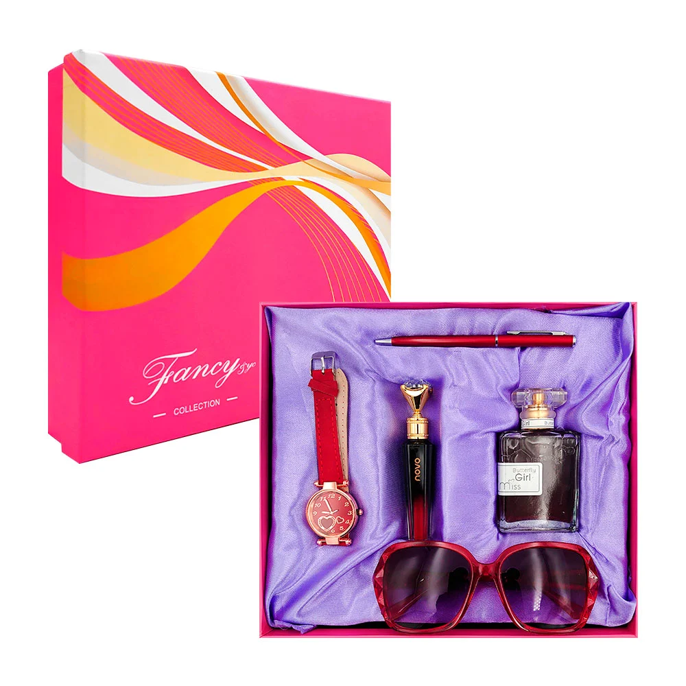 Kit de regalo para dama con lentes, reloj, pluma - boligrafo y perfum…
