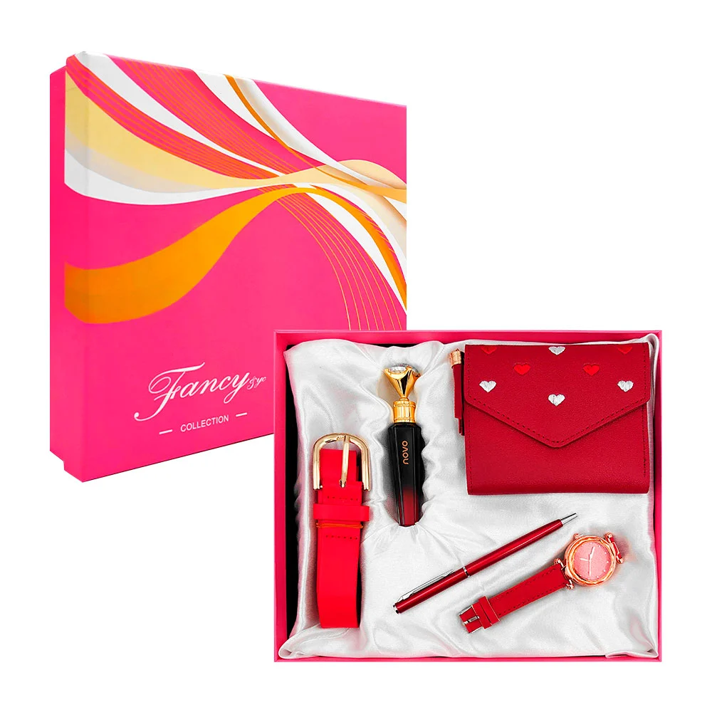Kit de regalo para dama con cartera, reloj, cinturón, labial y pluma …