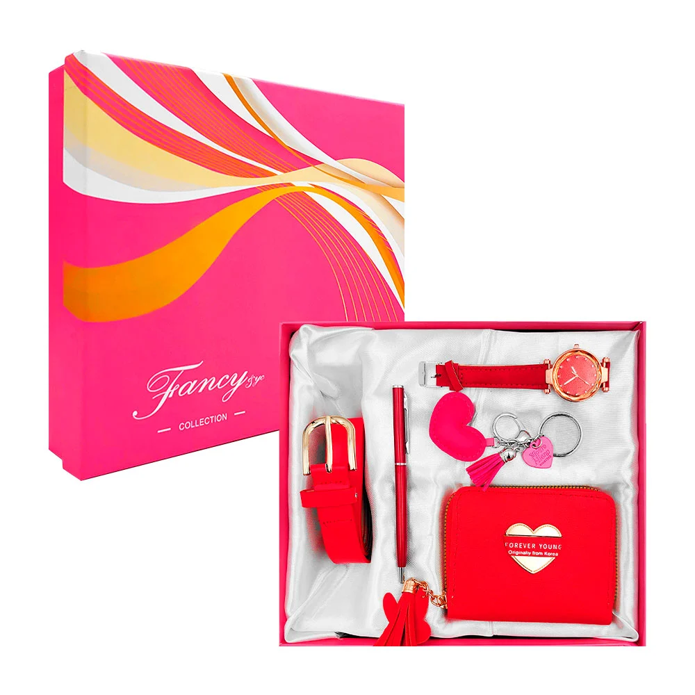 Kit de regalo para dama con cartera, llavero, reloj de mano, bolígraf…