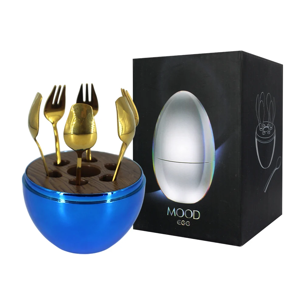 Estuche almacenador de cubiertos con forma de rosa + 3 cucharas cafet…