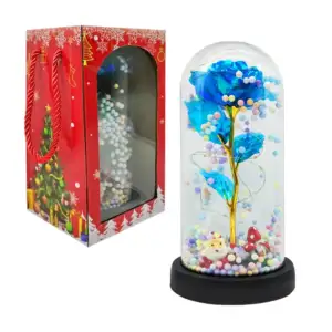 Lámpara decorativa navideña con flor encapsulada, variedad de colores…
