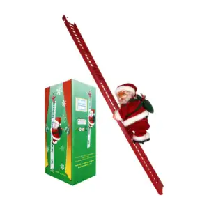 Adorno móvil con diseño de santa claus subiendo las escaleras, varied…