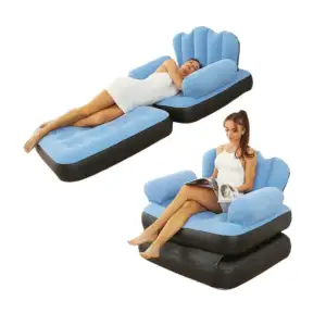 Sofá sillón inflable 2 en 1, 88x86x88cm, variedad de colores / inflat…