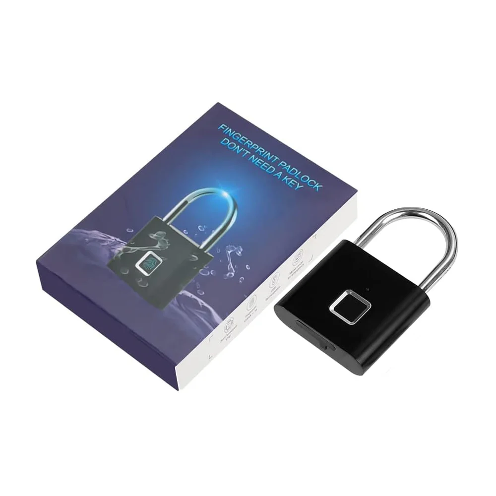 Candado electrónico con lector de huella digital, carga usb y código …