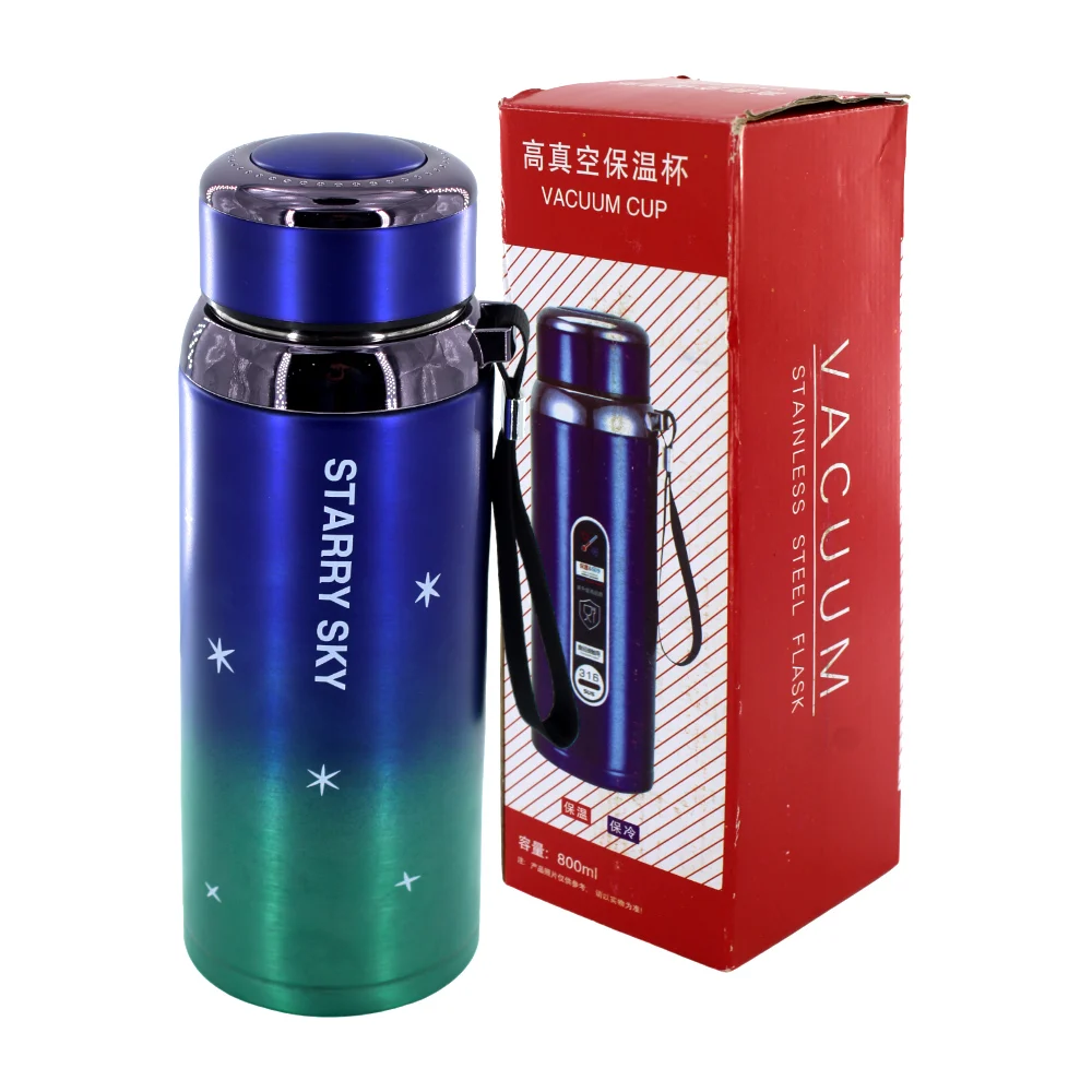 Termo de acero inoxidable con capacidad de 800ml y diseño de estrella…