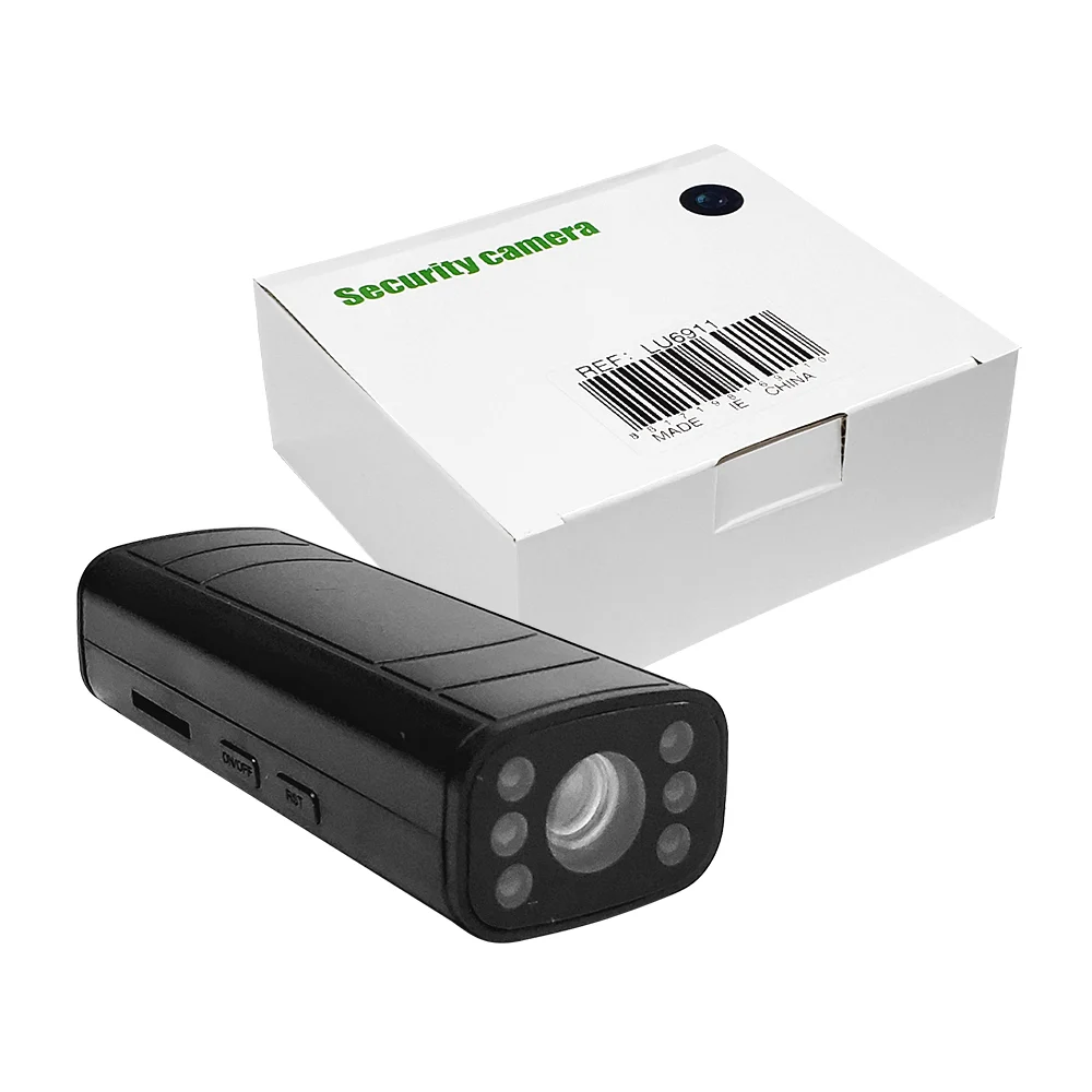 Mini cámara de seguridad rectangular wifi + base adherible y cable de…