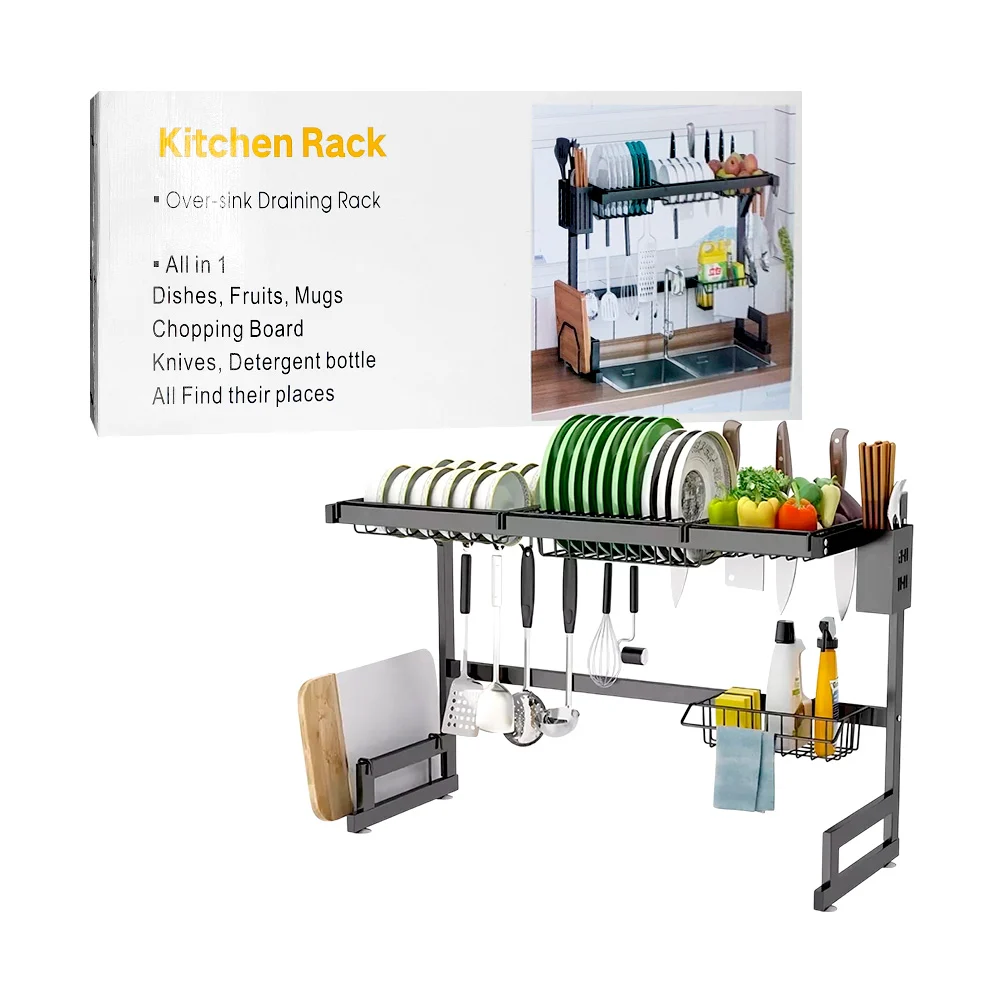 Escurridor organizador alto de 1 nivel para trastes de cocina / kitch…