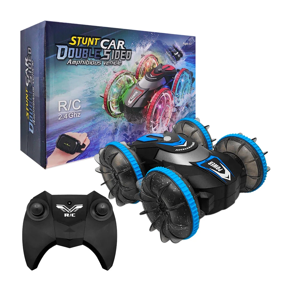 Carro stunt car acrobático a control remoto y pulsera inductiva con r…