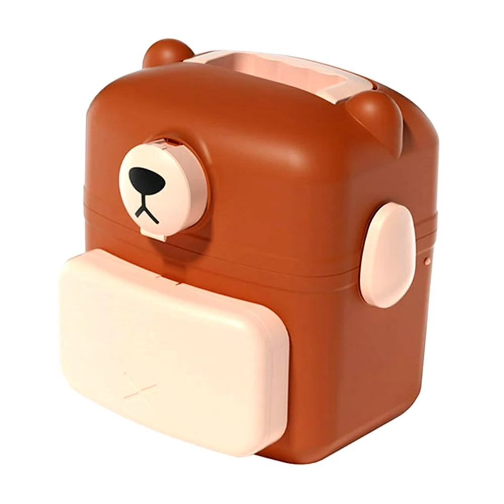 Cosmetiquera de plástico en forma de oso 2 compartimentos + 2 accesor…