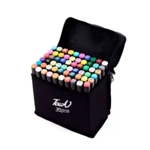 Estuche con 30 marcadores plumones touch con doble punta de colores /…
