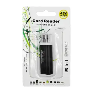Adaptador lector de tarjetas sd 15 en 1 con puerto usb 2.0 y 480mbps,…