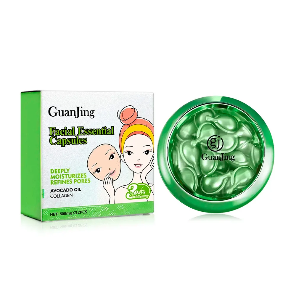 Paquete con 32 capsulas de suero facial con extracto de aguacate para…