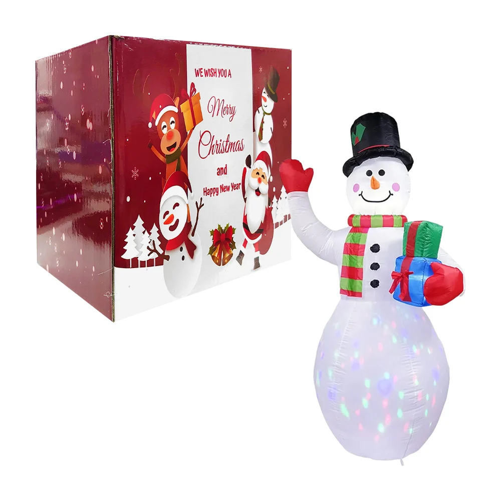 Figura inflable decorativa para exterior con diseño muñeco de nieve /…