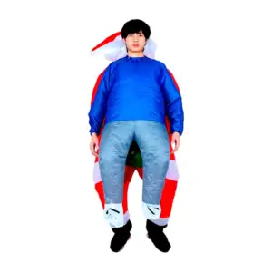 Disfraz inflable para adulto de santa claus cargando persona, 225cm /…