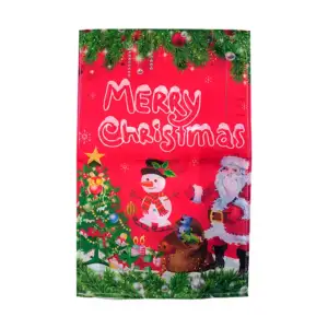 1pza Letrero de tela decorativa con estampado navideño 45x28cm, varie…