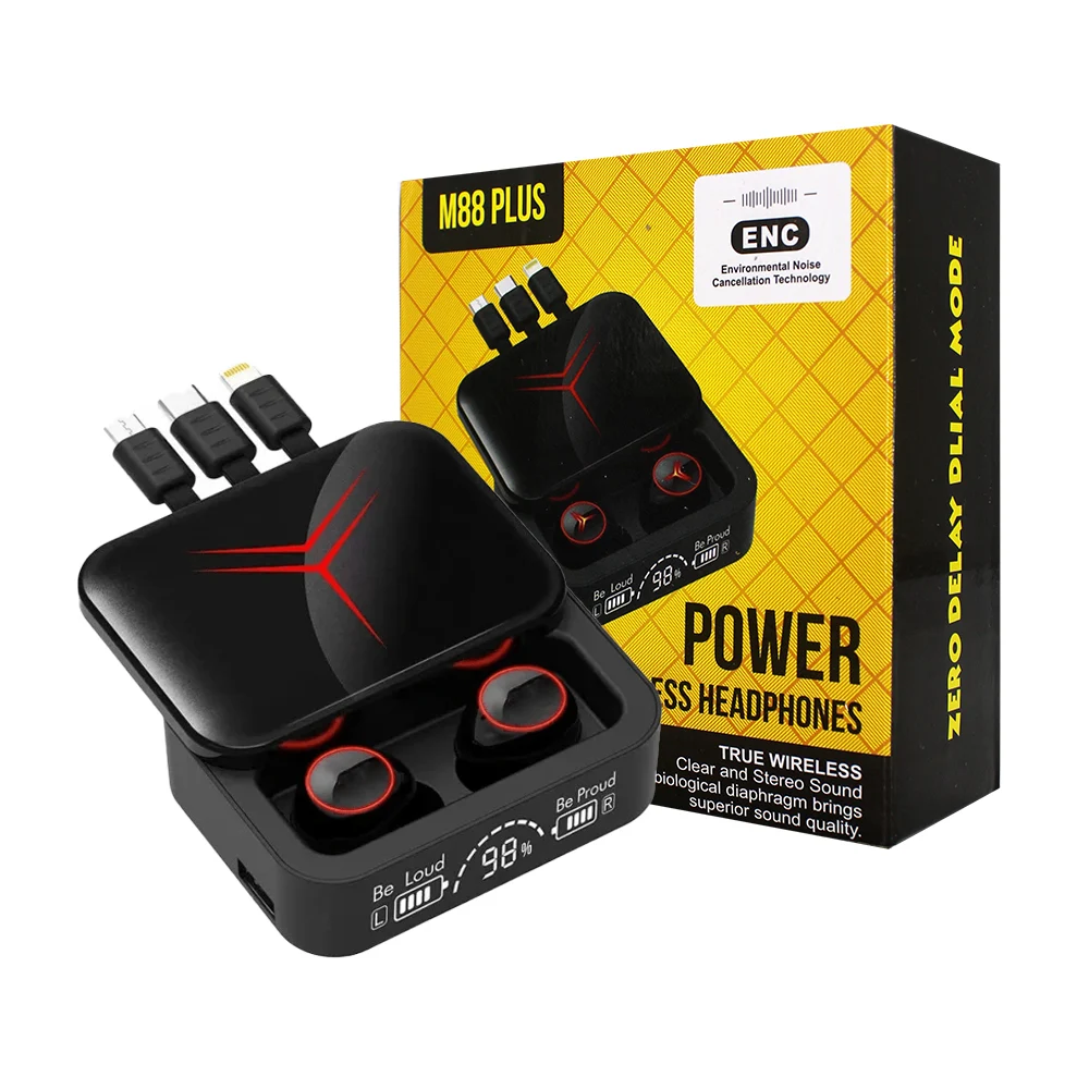 Estuche 2 en 1 con audífonos inalámbricos y función de power bank bat…