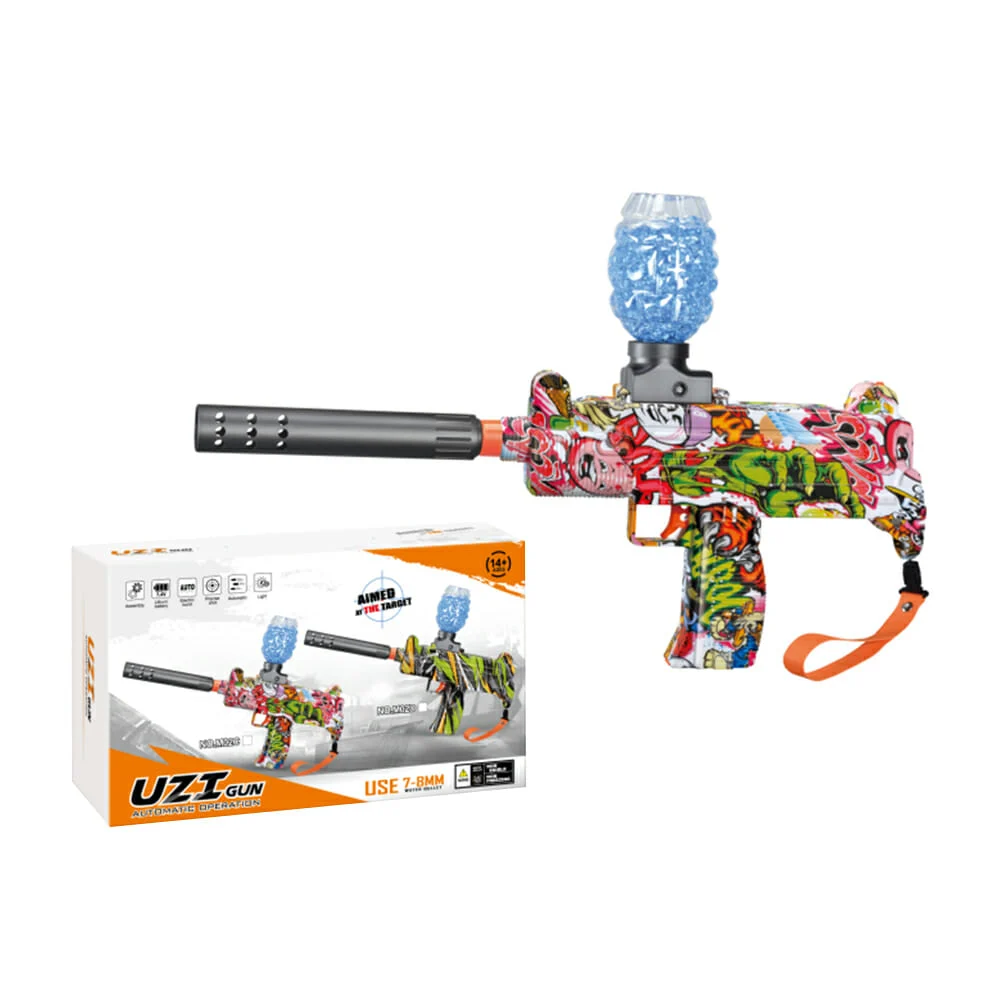Pistola uzi gun diseño tipo grafiti con modo automático para lanzar b…