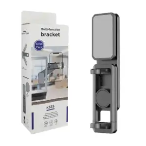 Soporte sujetador de celular con rotación de 360° para laptop, varied…