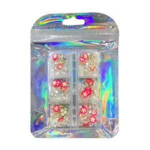 Estuche con pedrería decorativa para uñas, variedad de modelos / m2-1…