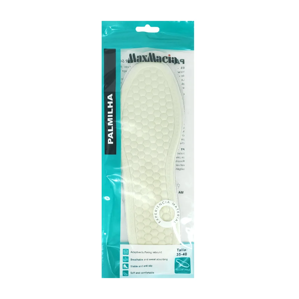 Par de plantillas ortopédicas con diseño hexagonal, acolchadas, flexi…