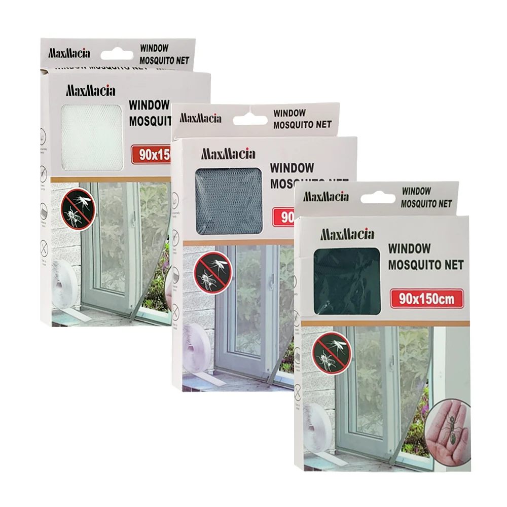 Mosquitero de malla para ventana grande, con cinta de doble cara, 90x…