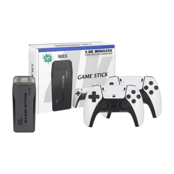 Consola de videojuegos game stick lite 4k ultra hd con 2 controles in…