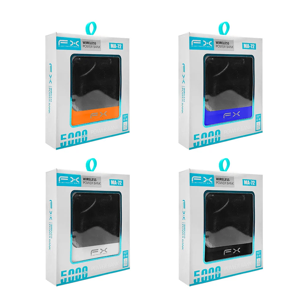 1pza Power bank / batería portátil pequeña, cuadrada, con entradas ti…