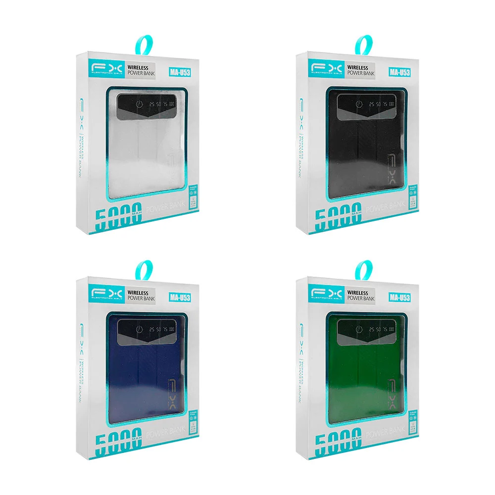 1pza Power bank / batería portátil, recargable, con indicador de carg…