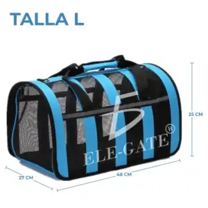 Transportadora para mascotas grande con tiras reflejantes y correa, v…
