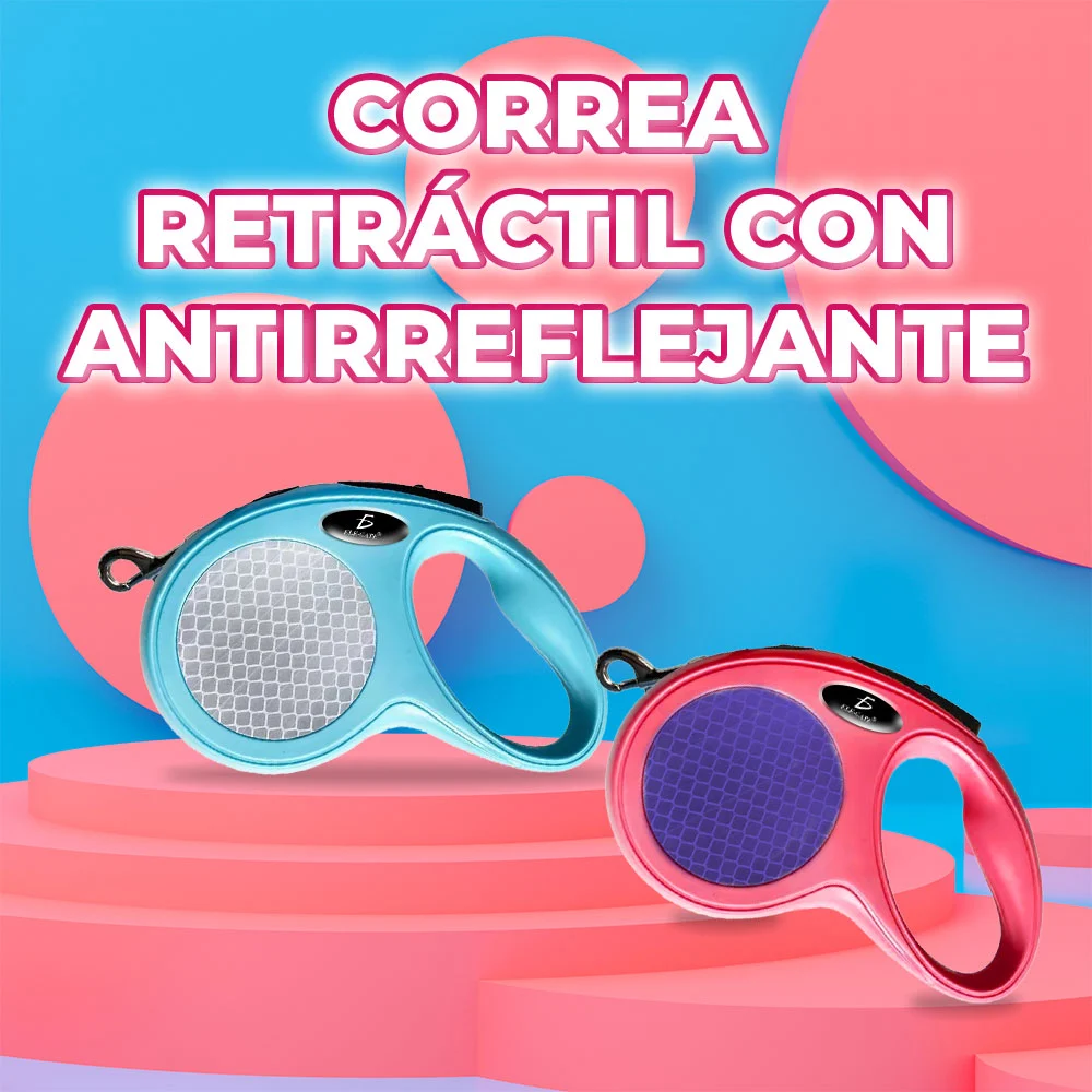 Correa retráctil pequeña con capacidad para 25 libras, largo de 3m y …