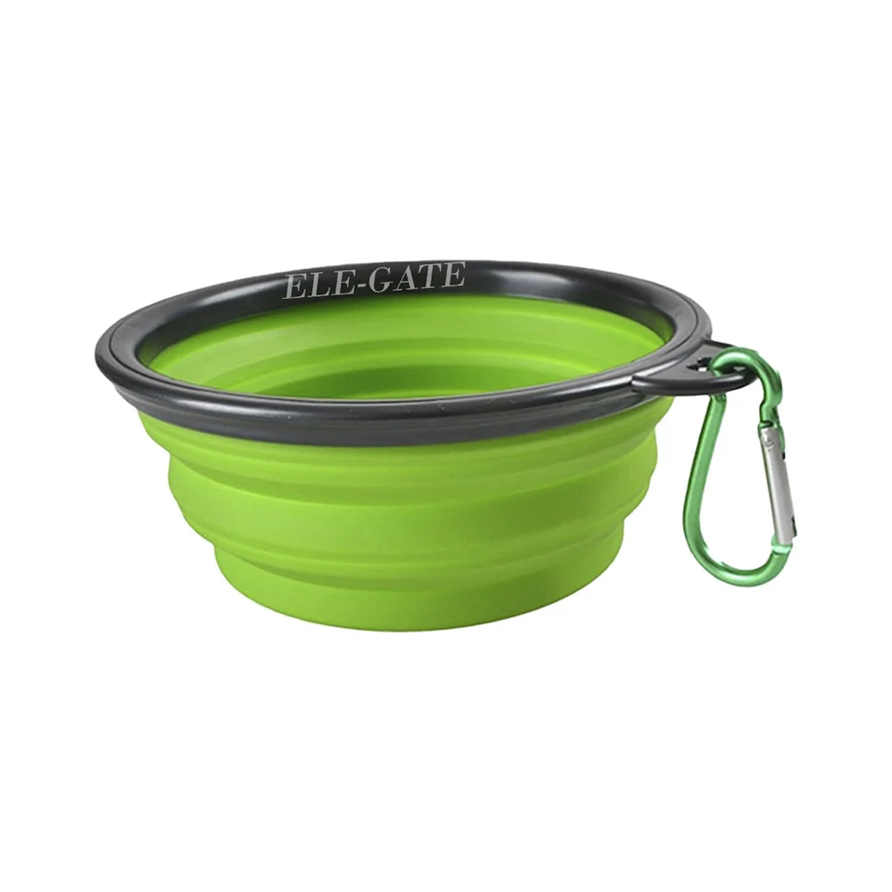 Tazón portátil plegable de silicón con mosquetón 650ml, variedad de c…