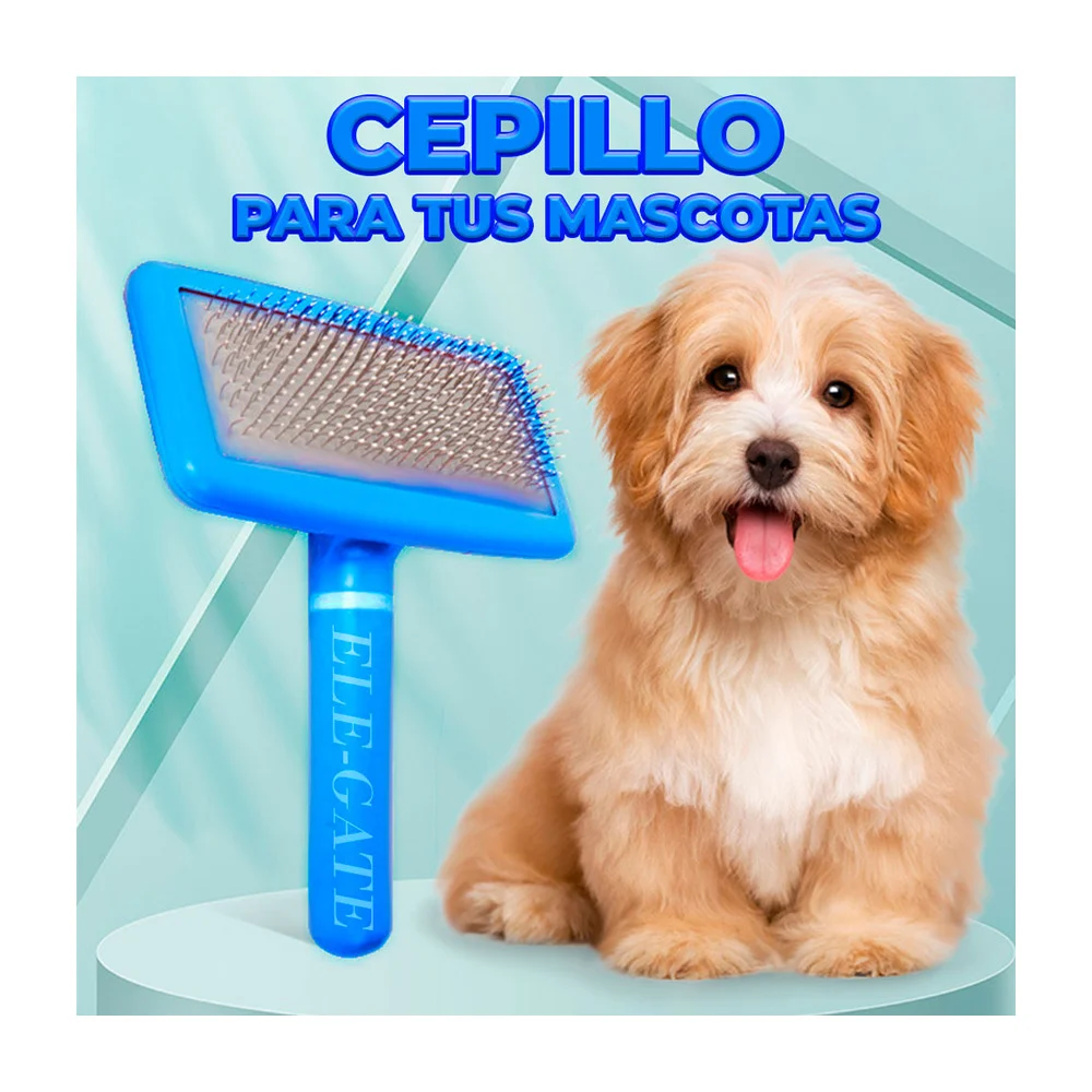 Cepillo rascador cardina con puntas protegidas para mascotas, varieda…