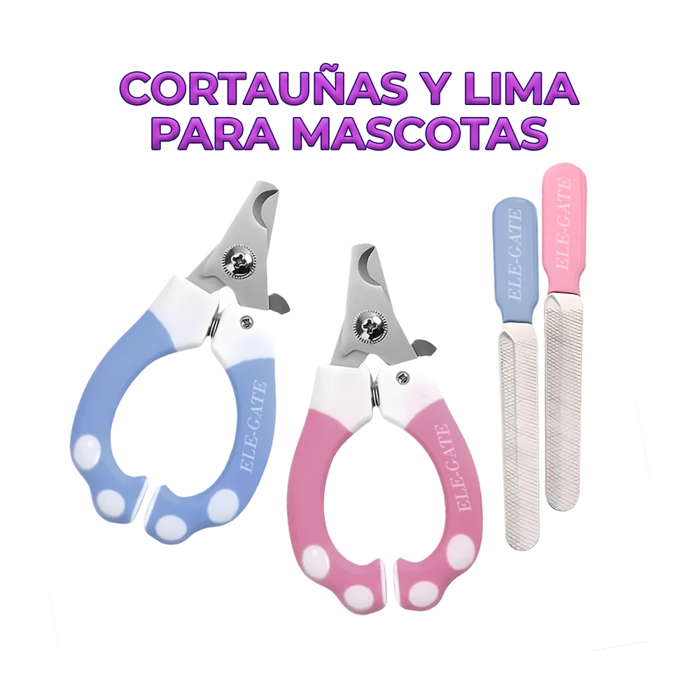 Corta uñas con lima tipo alicate para perros y gatos, variedad de col…