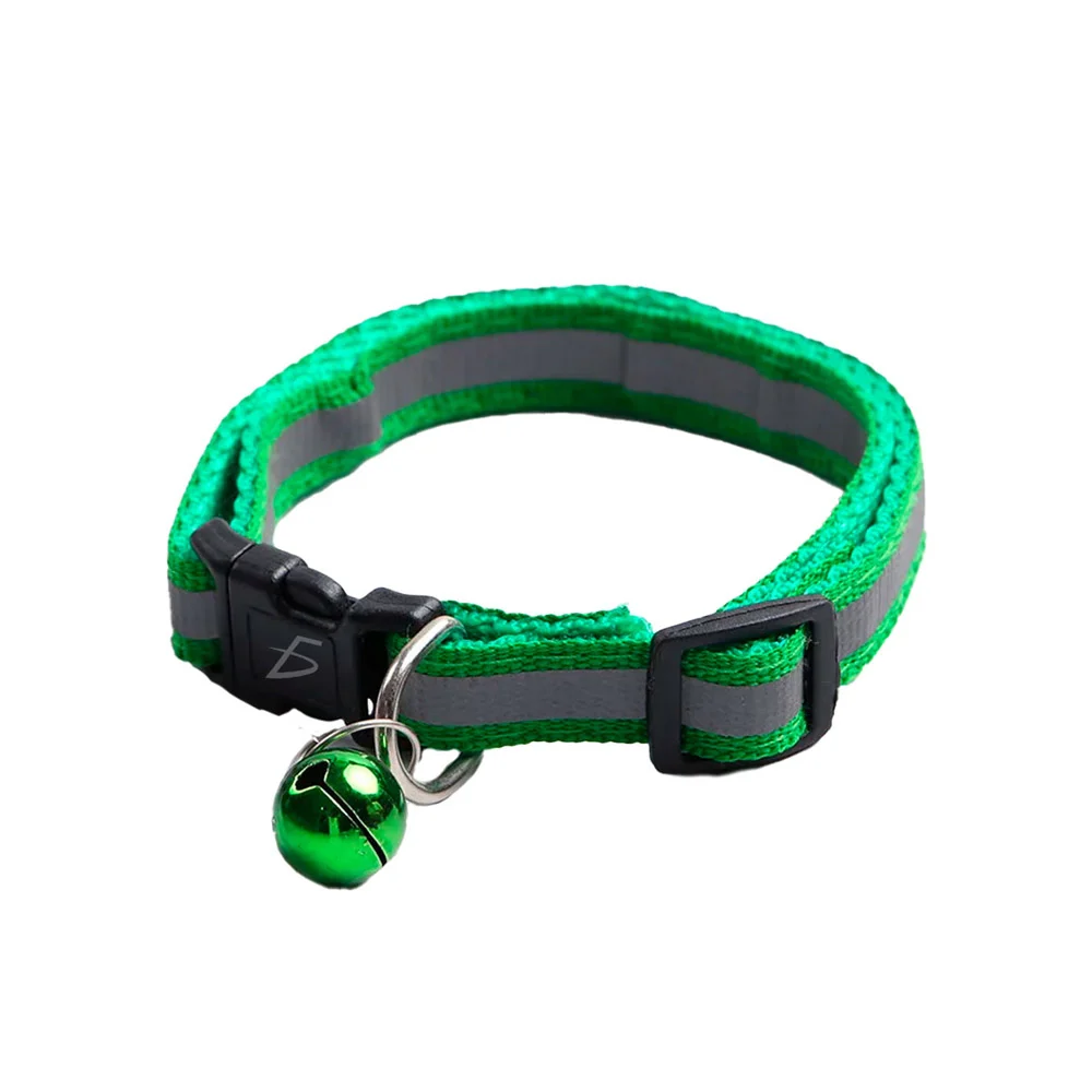 Collar para mascotas, broches ajustables negros, cascabel, y tira ref…