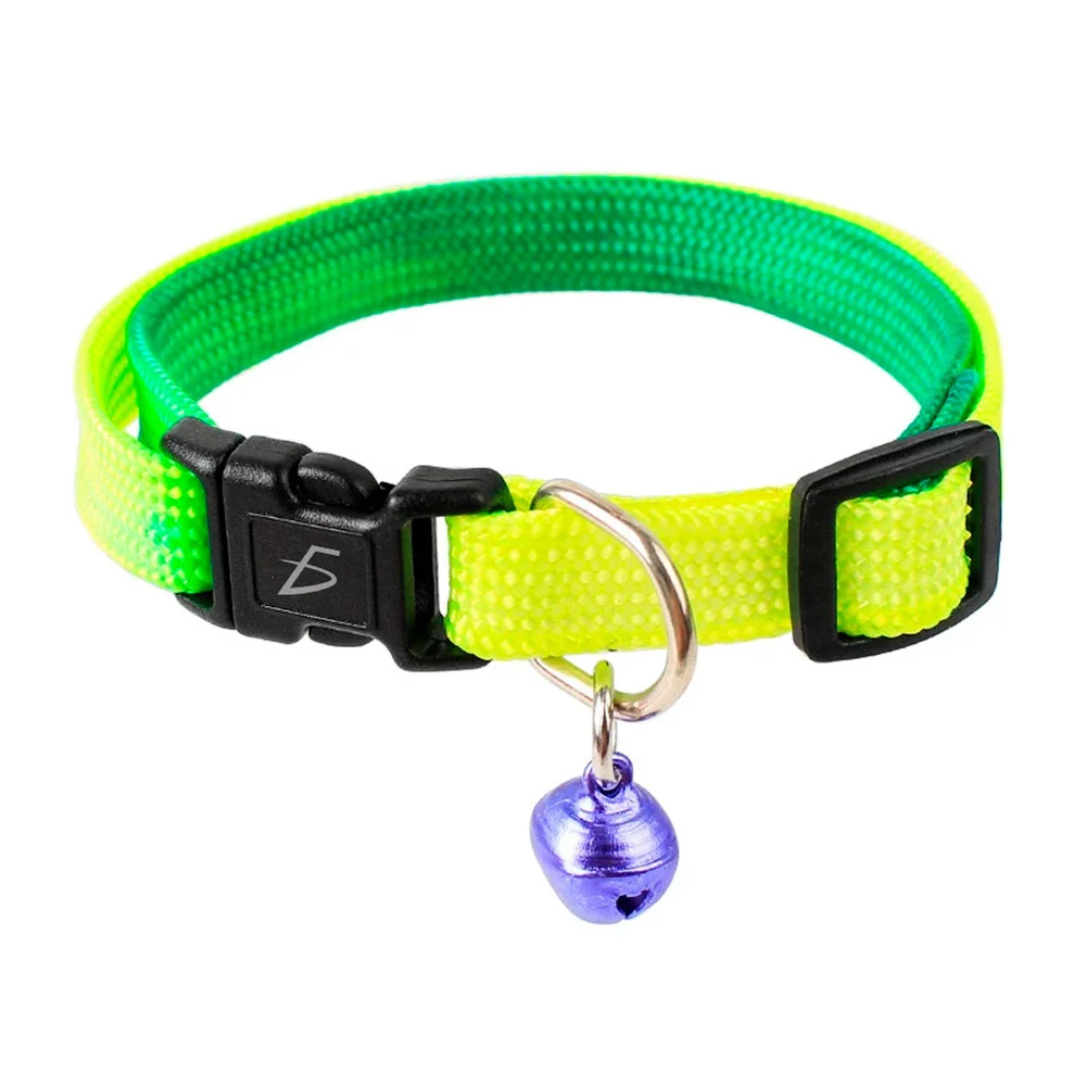 Collar ajustable, para mascota, en tonos multicolor, con cascabel, va…