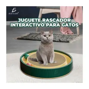 Juguete almohadilla rascadora para gatos interactiva con 2 mini pelot…