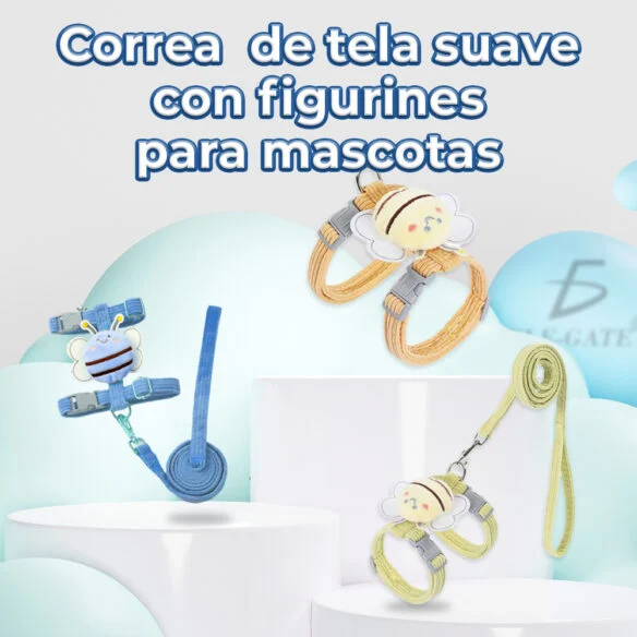 Pechera ajustable con correa y abeja decorativa, variedad de colores …