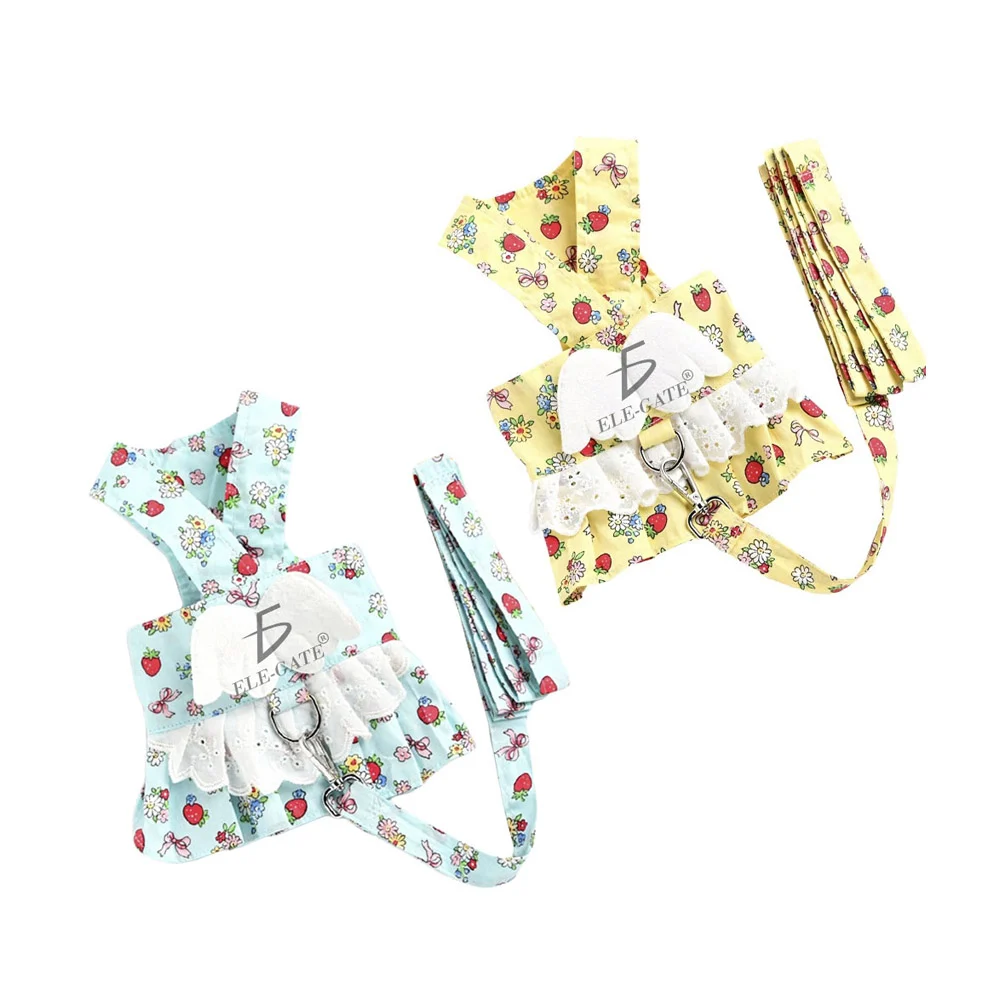Vestido arnés para perros pequeños con encaje y correa / mas.27.7